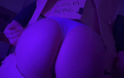 Perfect Ass Asks in Writing to Be Fucked on a Poster