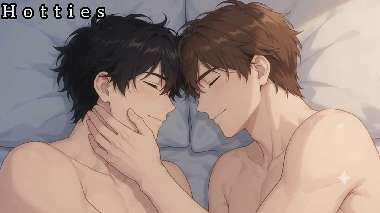 Two anime gay boy fuck on bed
