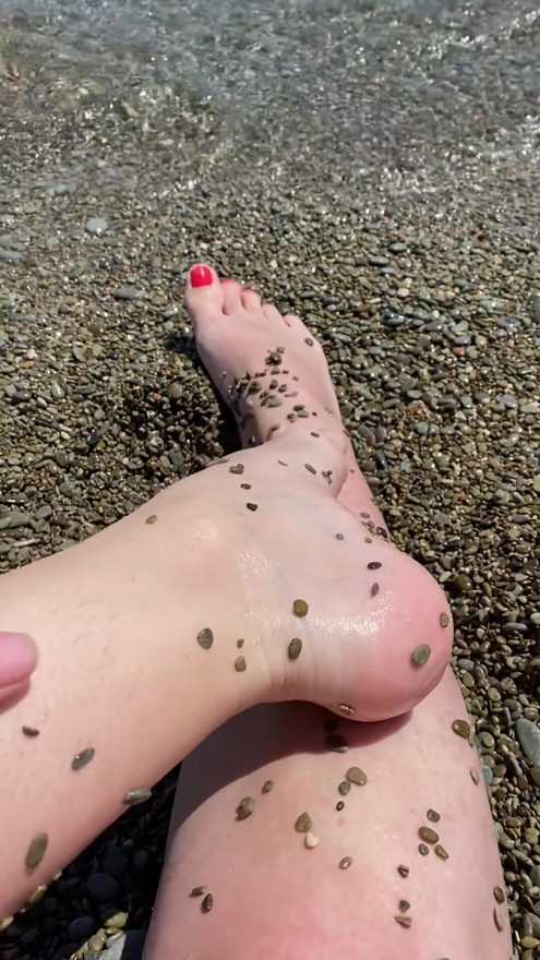 Amateur Outdoors Showing Feet | Clip 2