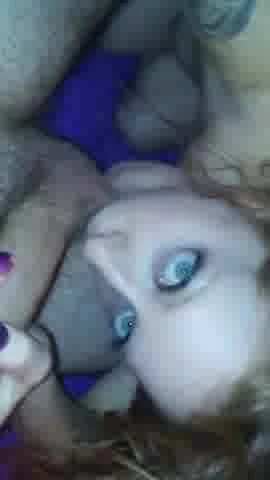 Amber sucking my ball