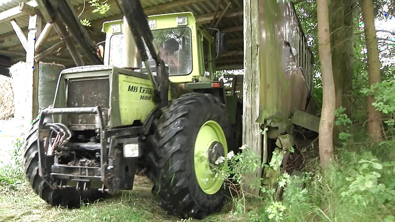 The old farmer's wife waits her husband to be fucked in the barn