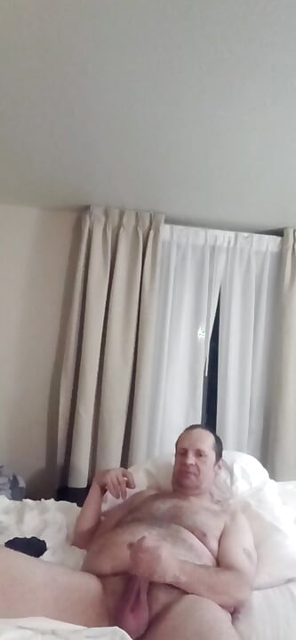 He strokes and talks dirty until she can't take it