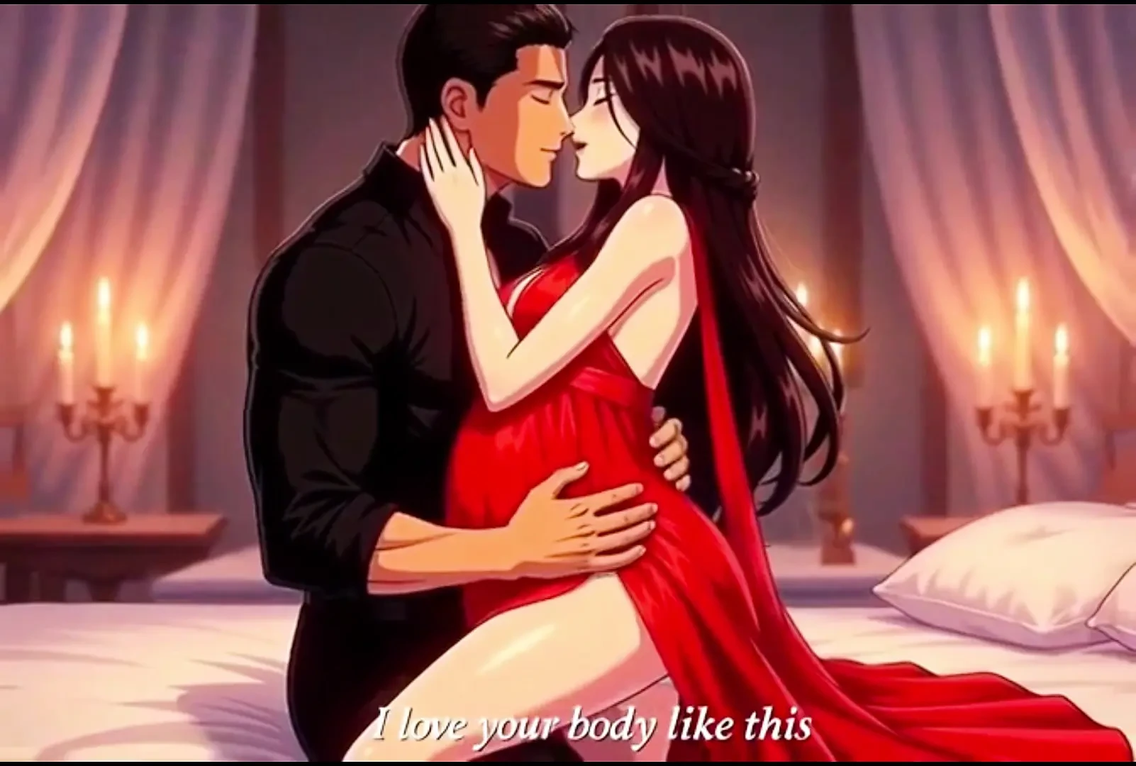 Romantic candlelight dinner that ends with husband making love to pregnant Ayesha on table