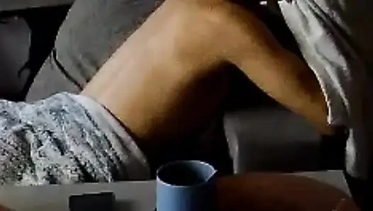 Little slut comes home from high school and gives grandpa a blowjob