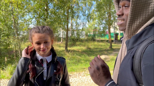 black guy fucks a schoolgirl in the woods