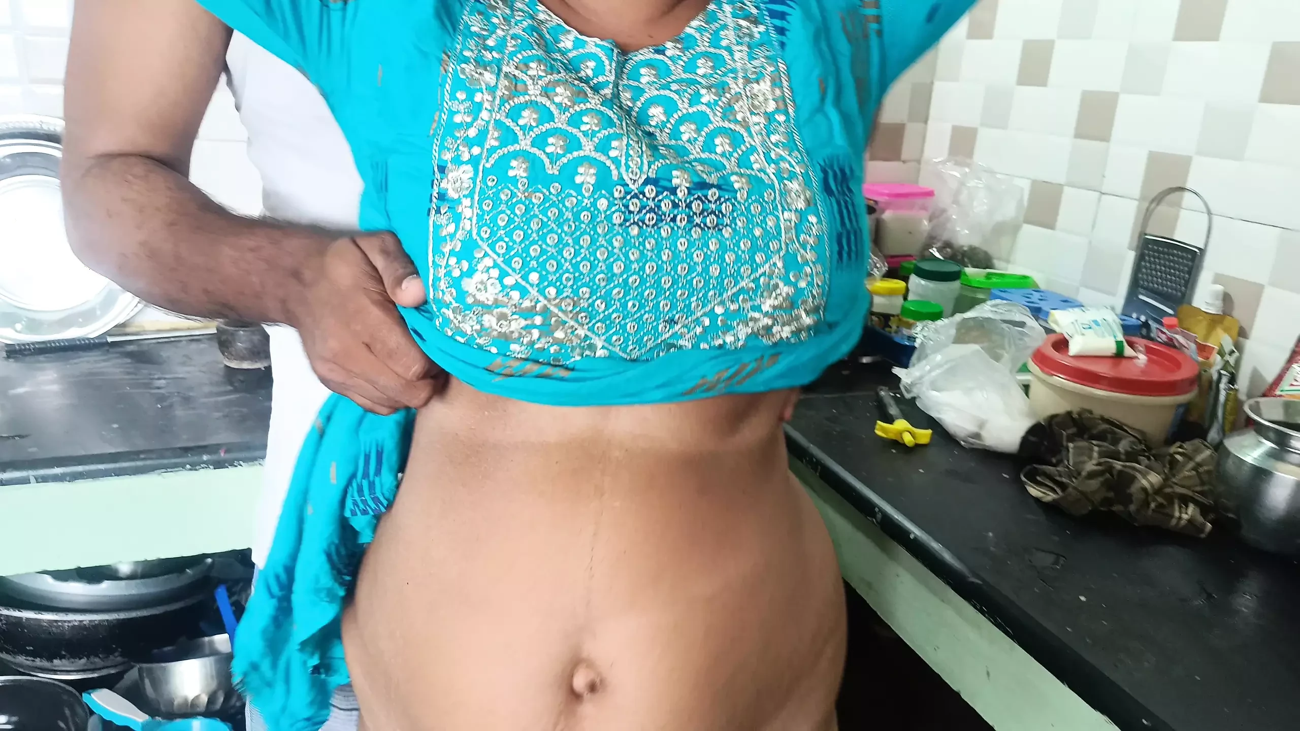 step sister Kitchen hot romance