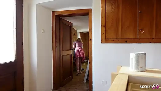 German Bavarian Girl in Dirndl Seduce Husband of Step-sister to Cheating Fuck