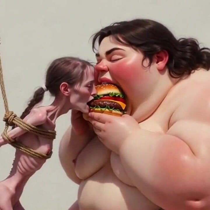 격렬한 먹이주기 세션 - SSBBW 굴욕과 뚱뚱한 소녀