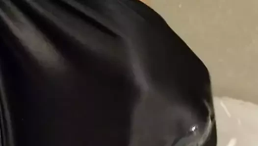 Cum silk satin black panties