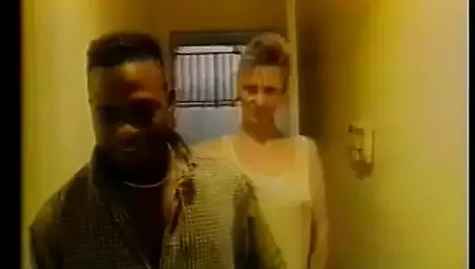 Busty slut get a hardcore pounding from behind in the bathtub by her black boyfriend