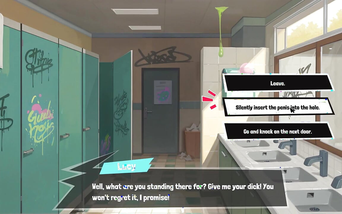 Femboy Futa House Futanari Hentai Game Ep.8 My Roomate Sucked Me in the University Glory Hole!