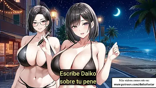 Spanish Hentai JOI. Women watch as YOU peel it in the street (fantasy). Very immersive role.