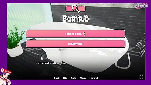 Stiefschwester unter der Dusche. Er lässt mich in den Dampf des Badezimmers schauen. EP 2