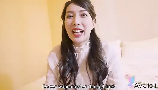 Sigara içen ateşli esmer hatunla bakış açısı randevusı, jiaxin