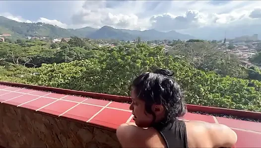 big ass stepdaughter is fuck while my wife is away. I cum in her mouth.  Latina