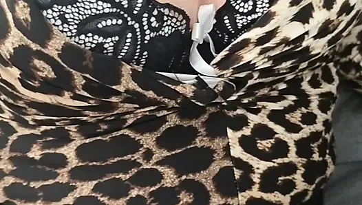 He fucks his stepmother's ass while she's dressed in sexy lingerie and she's a slut