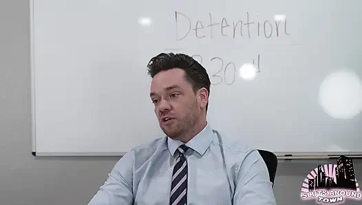 Bad girl gets punished by hot teacher
