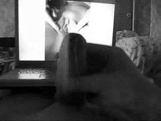 Uncut cock cum