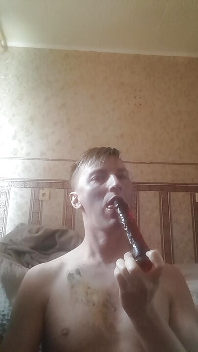 Dildo in mouth