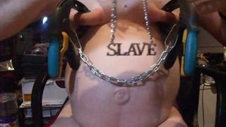 Slave J1306: Hardcore Tit training - very painful - 2
