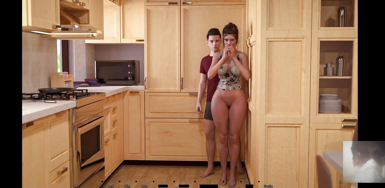 Cheating STEP-AUNT is fucked in the kitchen while step-uncle is right there.