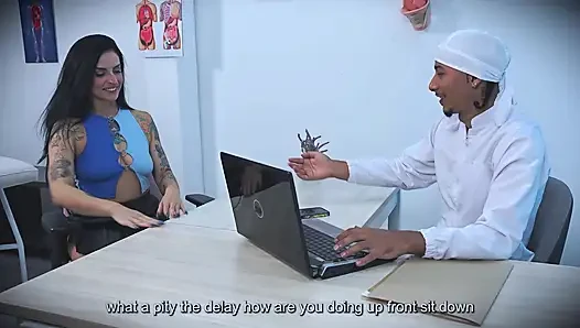Latin stepmom gives her tight ass to the BBC doctor for the first time in his office