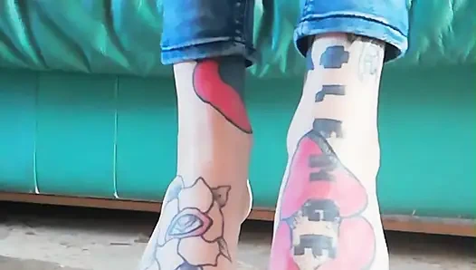 İtalyan tanrıçanız dikey video derlemesi karışık ayak eldivenleri