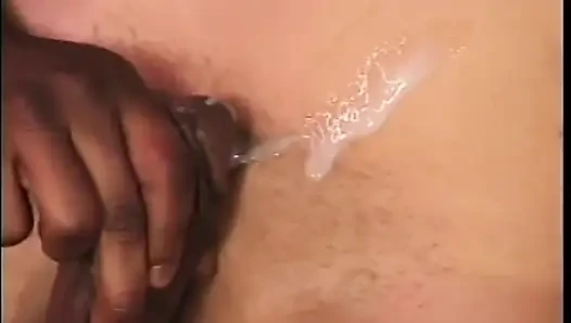 Big black cock destroys pussy on curvy ebony babe