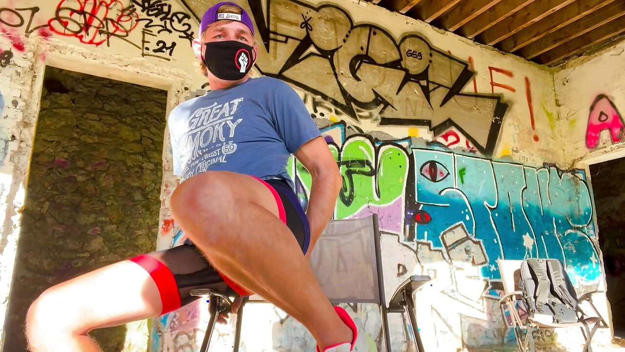 Dildo play with my wrecked cunt in abandoned public castle