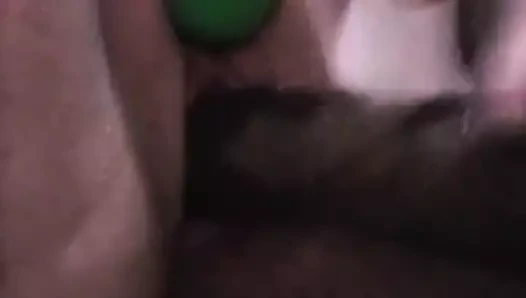 BBW Playing with her new 9in Black Dildo