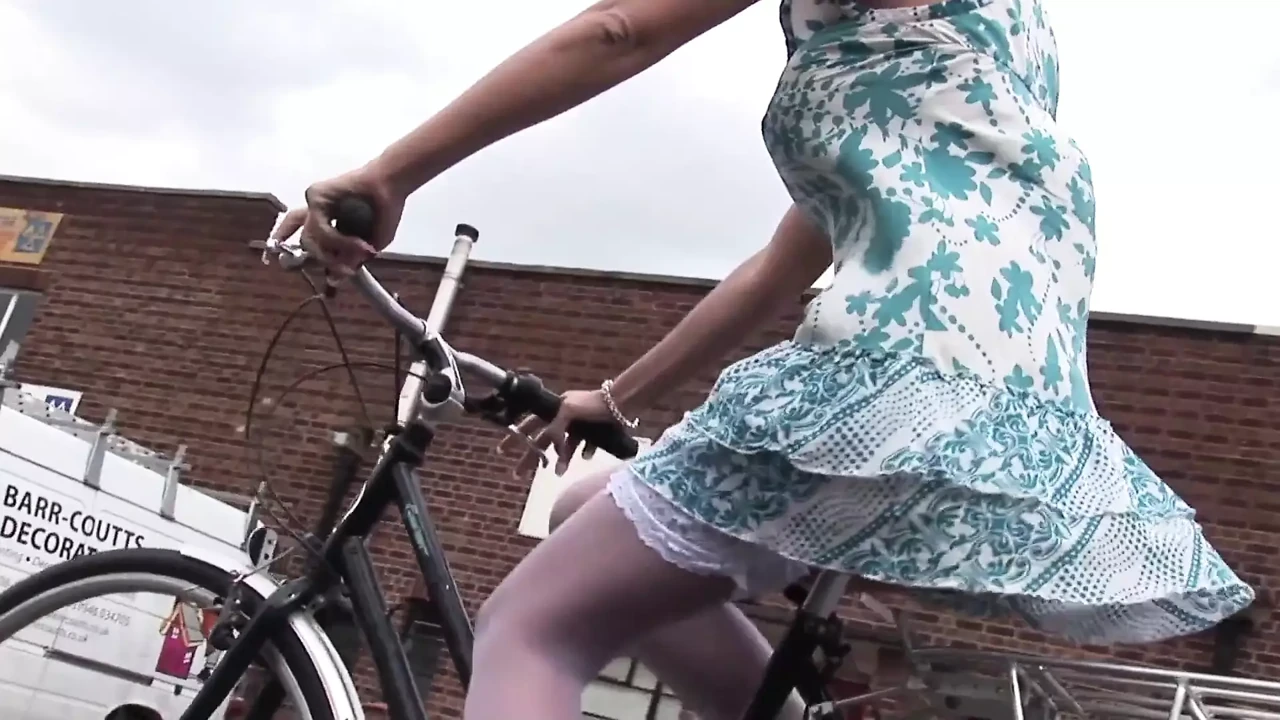 Stacey Saran wears her white lingerie every day at home when she's not out riding her bike working on her beautiful legs