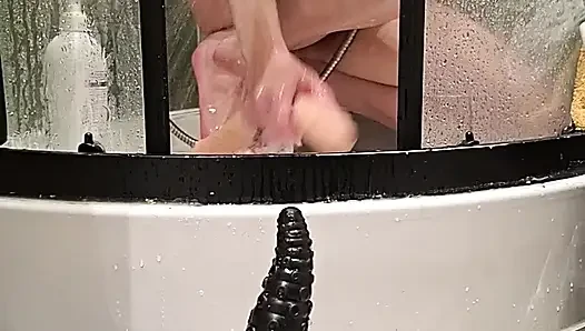 washes her toys and her body