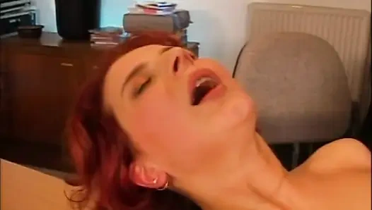 Hot Sexy Busty MILF Secretary Fucked and Cummed in Mouth by Monster Cock Vintage