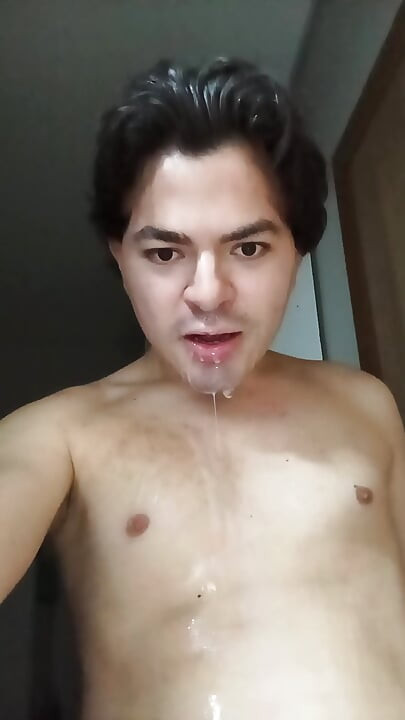 gay femboy sexy lingerie with cum shower