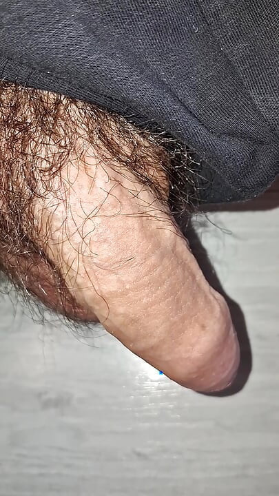 Soft to hard dick up close