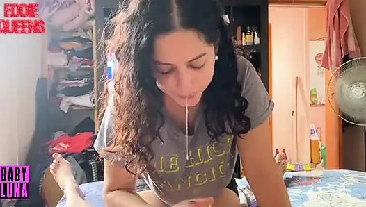 Puta Argentina Babyluna939 Sucks My Dick Gives Me a Handjob with My Tits Until I Run Out of Milk and