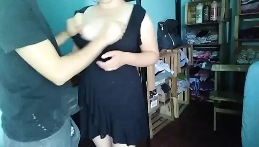 Playing with Her Tits and Fucking