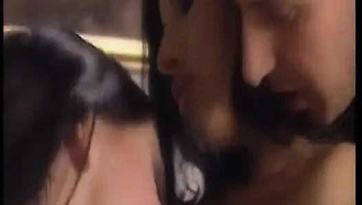 Brunette German with Naturals Gets Fisted in Vintage FFM Age Gap