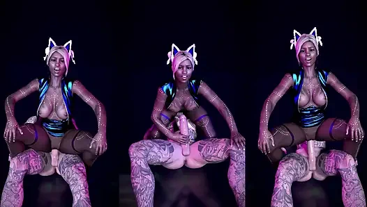 В Ночном Клубе Горячую Мулатку Трахают Большим Белым Членом