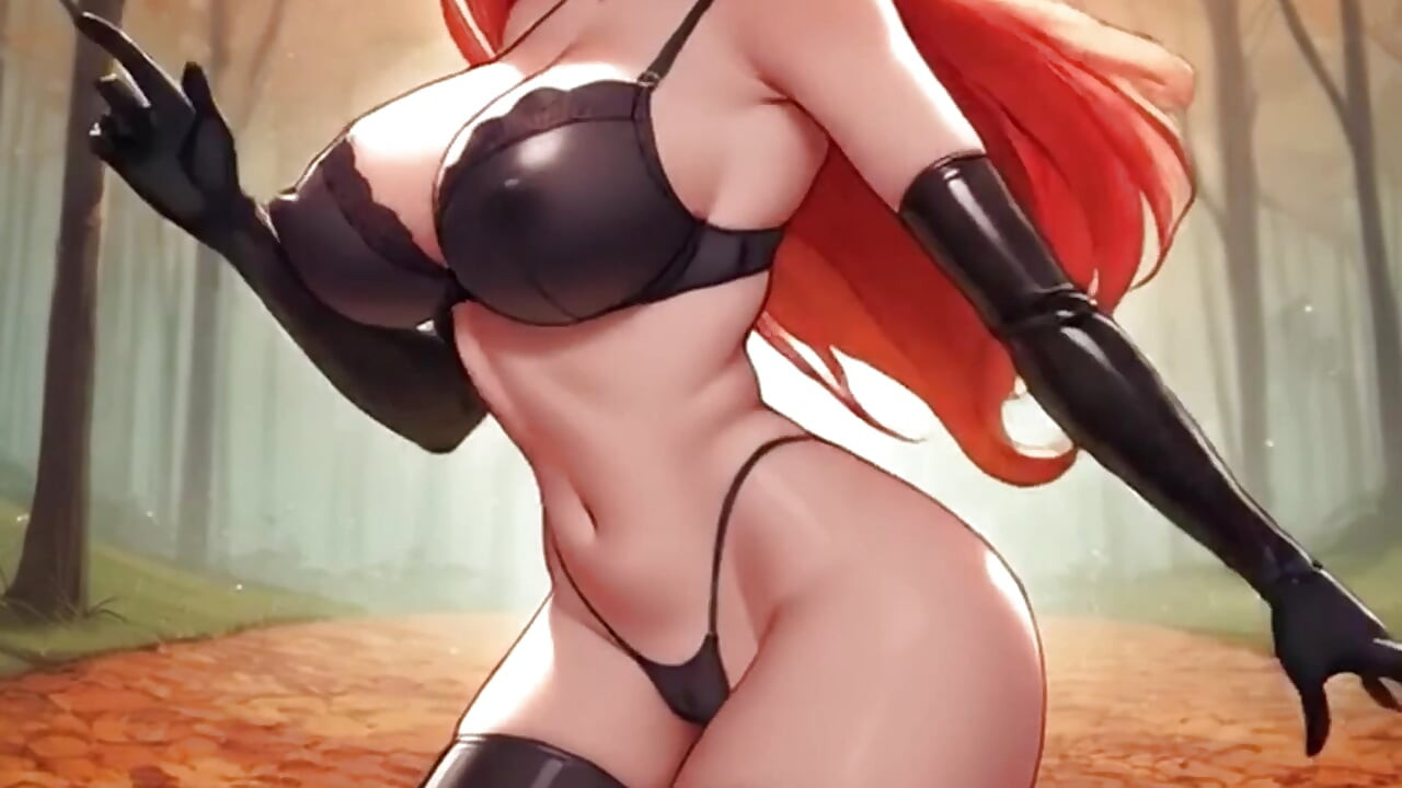 Isprobajte i plešete seksi odeću! Zadirkujuće velike sise i savršeno telo! Crtani