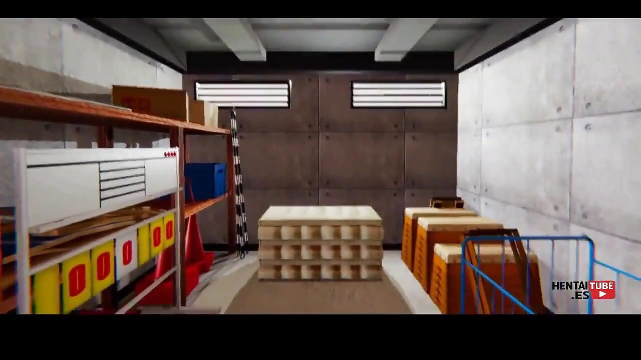 ممارسة الجنس مع زميلي في الفريق في المستودع الرياضي هنتاي