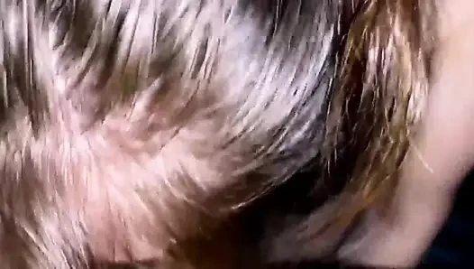 Wild sucking with licking his balls
