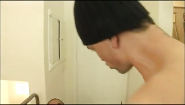 Transsexual brunette gets cock sucked