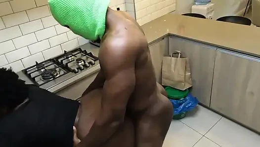 Morning Backshots in the Kitchen