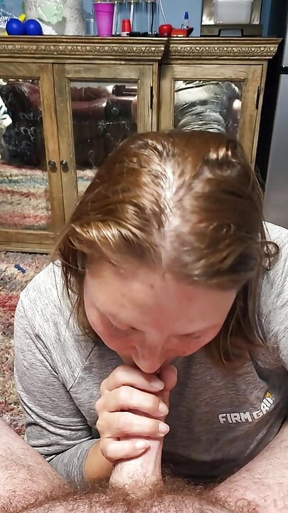 Dirty talking milf while sucking cock talks about why she likes sucking dick and how she wants guys lined up to for a blowjob