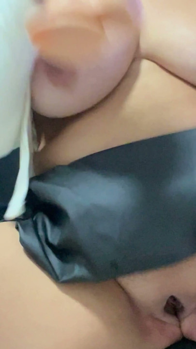 The tutor showed her big tits and spread her legs and caressed herself | Clip 2