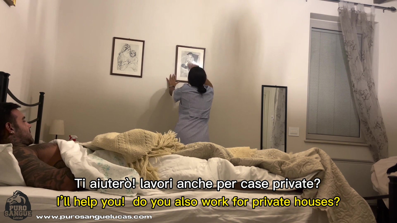 和一个大奶子拉丁清洁女郎给我的老婆戴绿帽