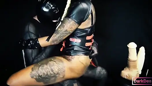 the kinky slut queen "dark dea" in bonding part. 12 ( extreme- fetish- bondage- femdom)