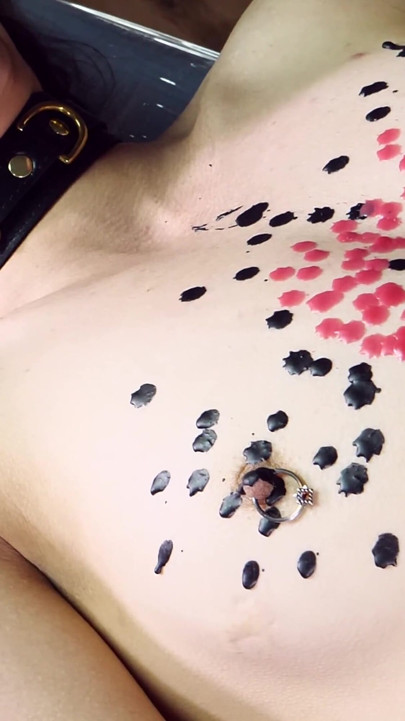 Hot Wax on Pierced Nipples: Slave Mila Maeve Squirms in Pantyhose as Mistress Baton Decorates Her, with Lesbian Domination