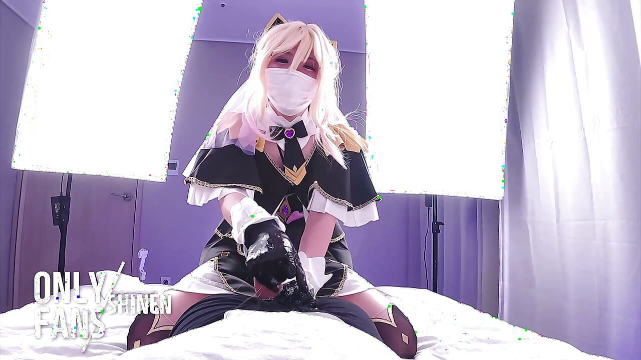 💜 Lindo Femboy Asiático Arcana Shadow Cosplayer de Precure con tremenda mamada y cabalgada salvaje